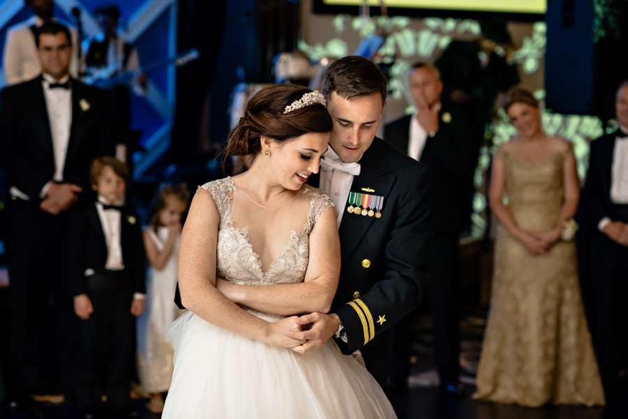 A wedding couples first dance at Vie in Philly.